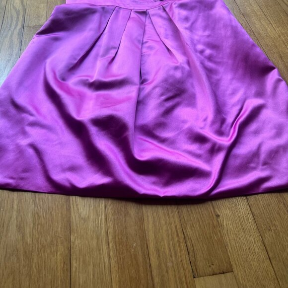 100% Silk Rickie Freeman Teri Jon size 12 Pink Fuchsia Spaghetti Strap Dress - Picture 4 of 16